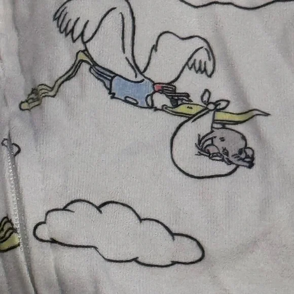 Disney White Baby One Piece with Stork and Dumbo the elephant - Picture 2 of 3